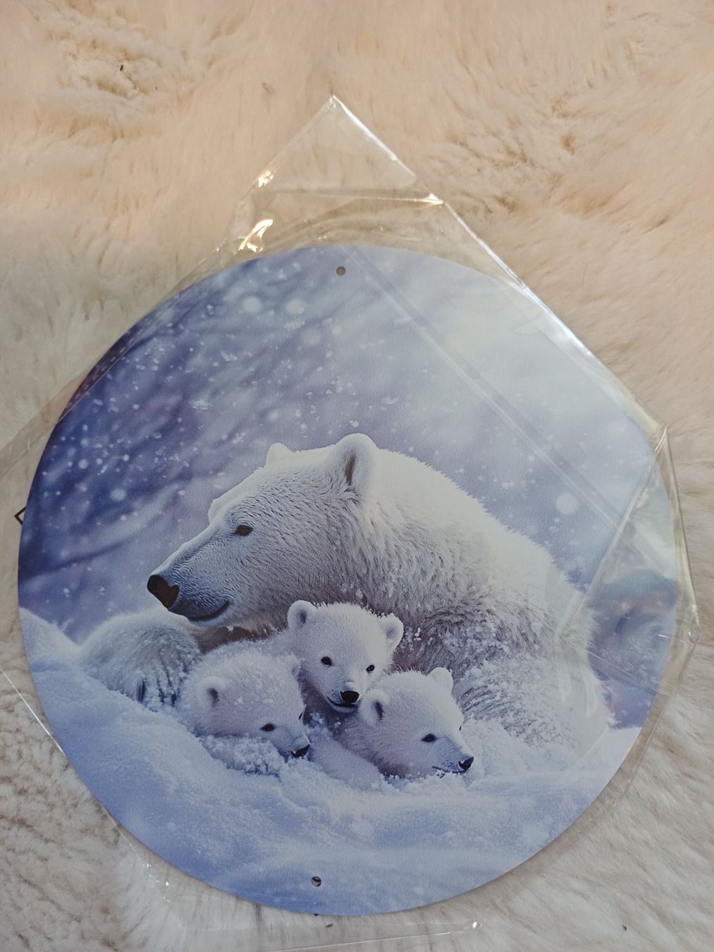 Schilder: Metallschild Eisbär Rund 20cm Durchmesser / Bild – Neu und originalverpackt aus Walenstadt von emynmuil1