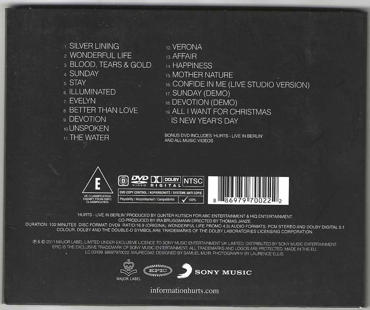 CD: Hurts – Happiness Deluxe - CD + DVD – Usato da Genève venduto da CDLPBookS 1