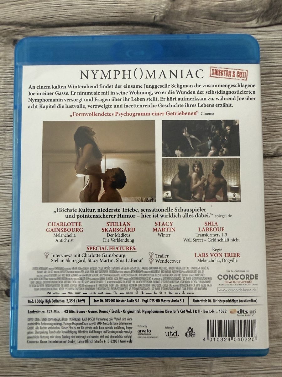 Alle DVDs: Nymphomaniac 1+2 Directors Cut blu ray – Neu (gemäss Beschreibung) aus Willisau von ste_sc8j 1