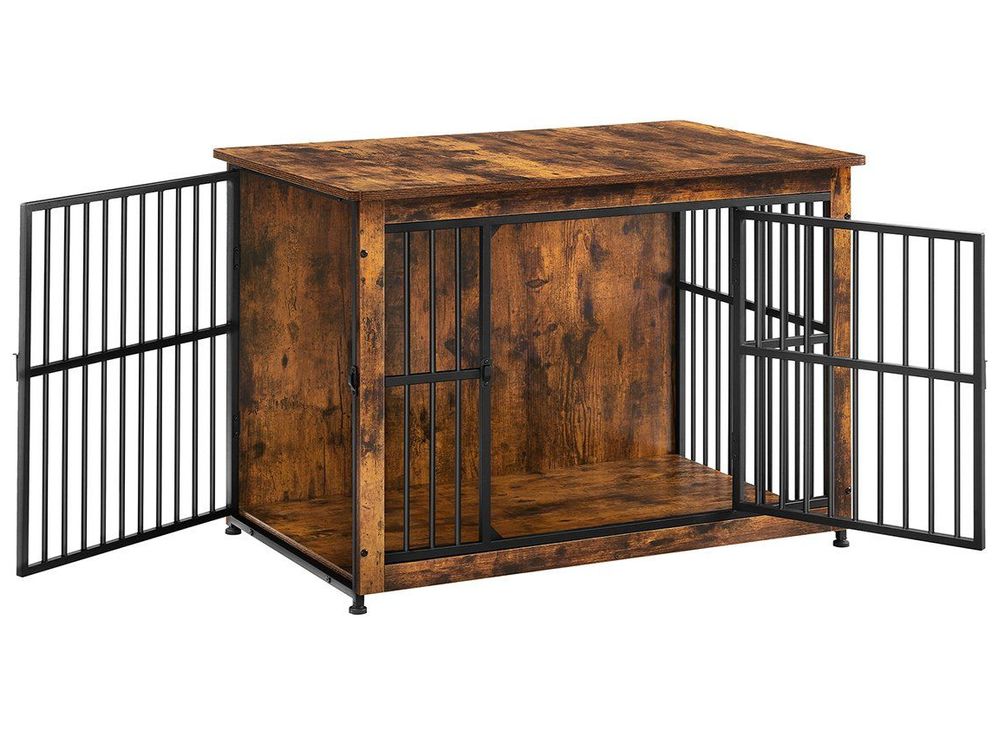 Hundebox Mit Tischplatte 98x65x68cm - Möbel Hundekäfig Für Indoor