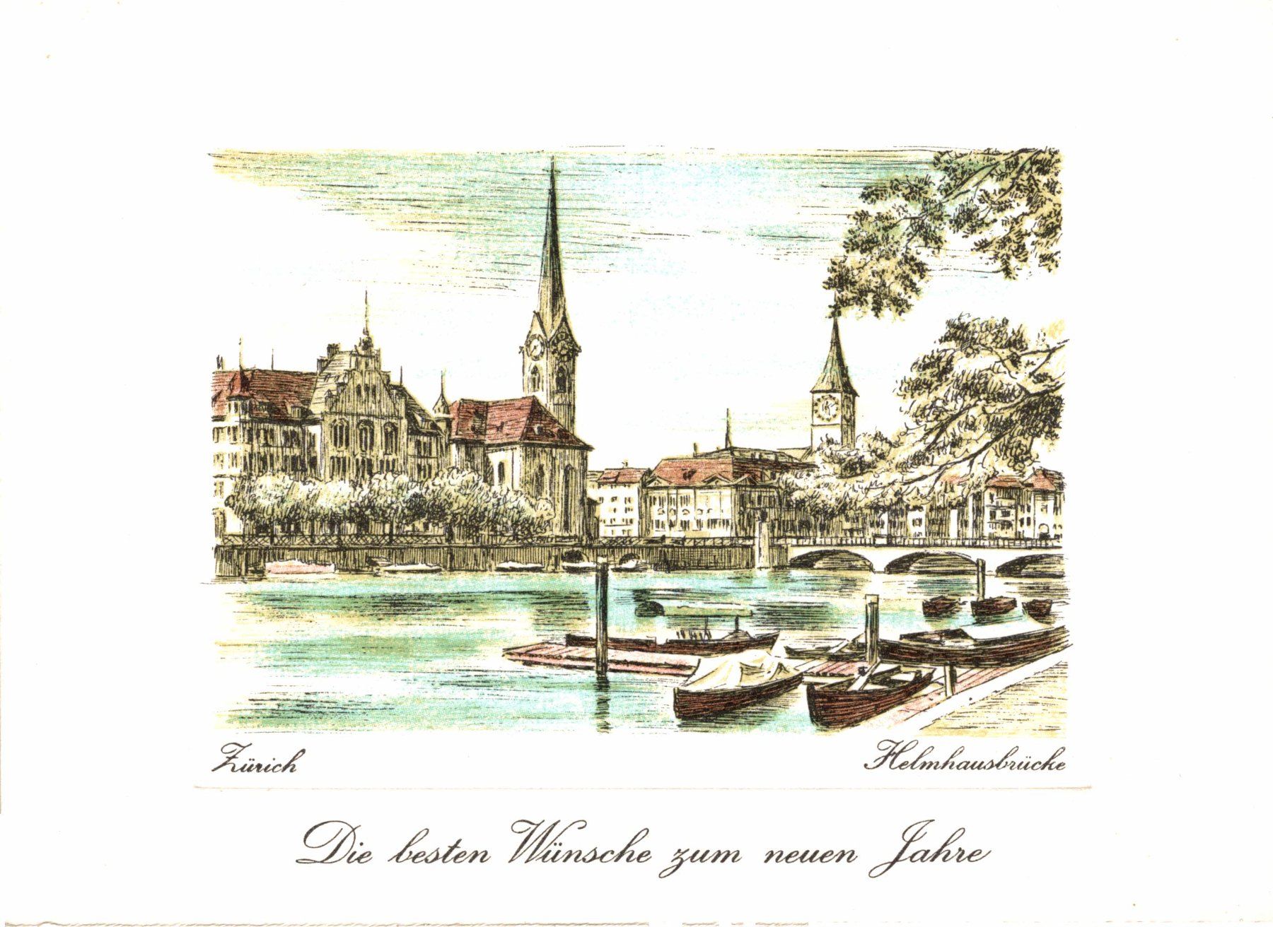 Cartoline postali: 5 Neujahrskärtchen Zürich – Usato da Bronschhofen venduto da Astore 2