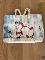 Sommer Tasche, Strandtasche, Badetasche mit Anker Motiv