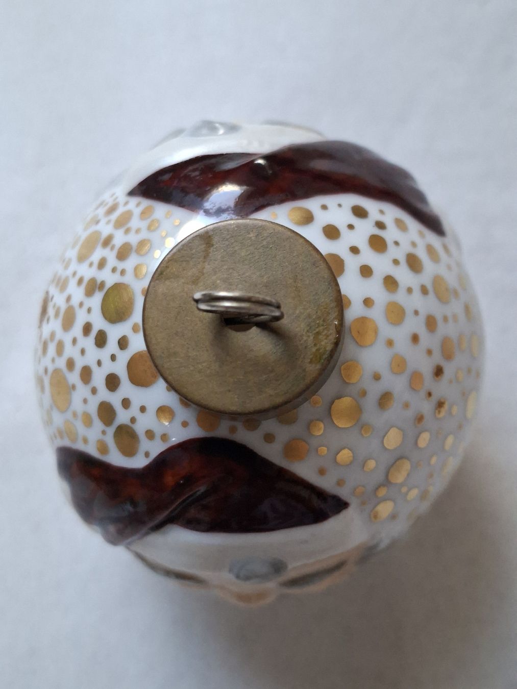 Alle Dekorationen: Weihnachtskugel Weihnachtsmann Keramik Goldpunkte Dekor  – Gebraucht aus Klingnau von vollmond36 3