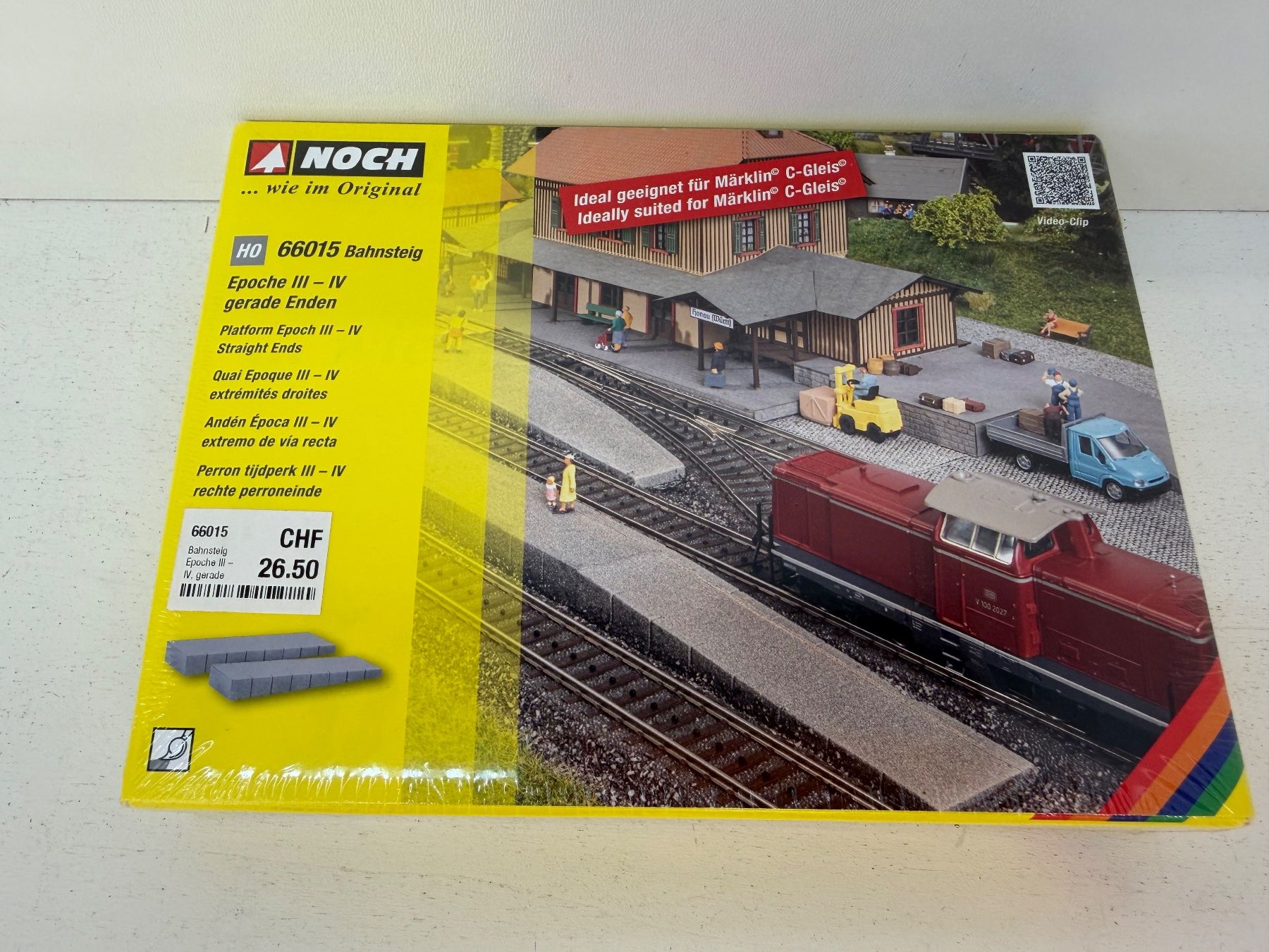 Noch Modellini di ferrovie: NOCH 66015 HO Platform Epoch III-IV Straight Ends – Usato da Büsserach venduto da ModellbahnDepot 1