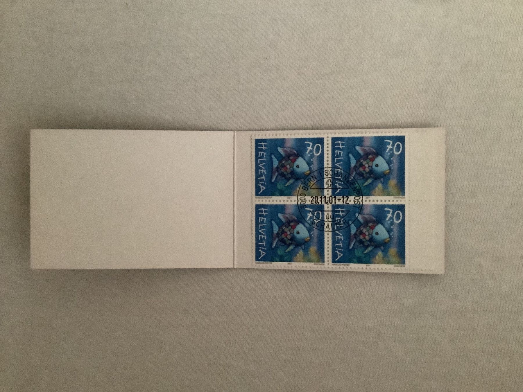Tutti i francobolli: Markenheft Regenbogenfisch mit Stempel 20.11.2001 – Usato da Eppstein Vockenhausen venduto da hightech11 1