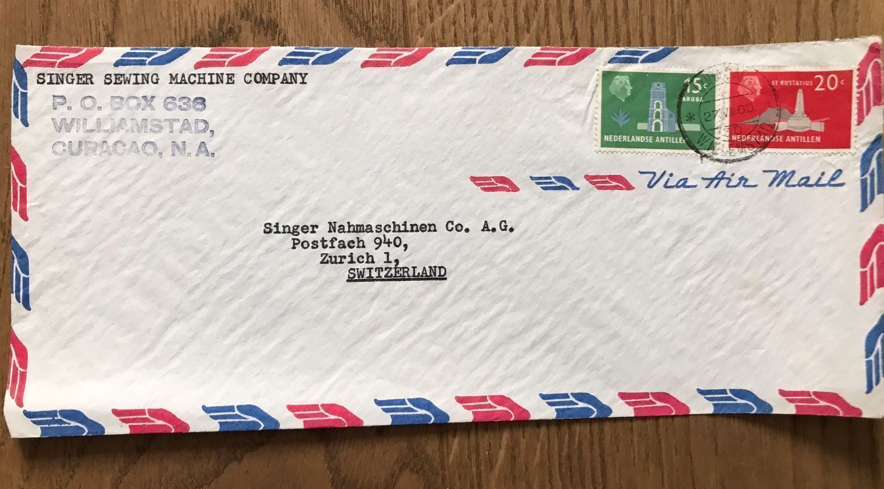 Alle Briefmarken: Brief Niederländische Antillen – Gebraucht aus Spiez von Fridu99