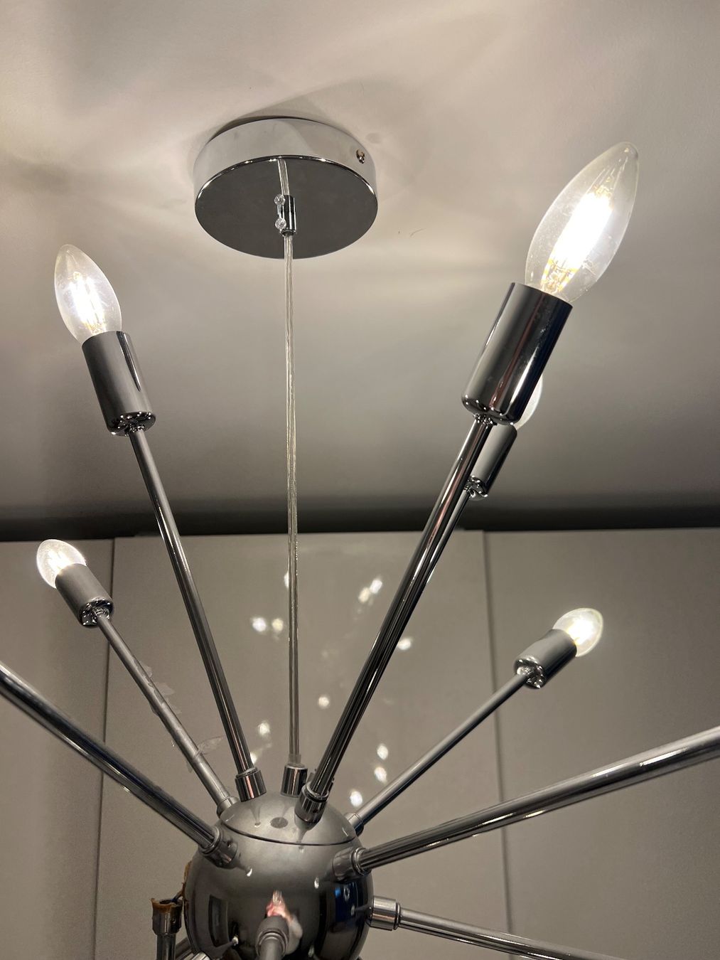 Beliani Lampadari & plafoniere: Imposante Hängelampe in silber – Usato da Zürich venduto da kor_h78l 2