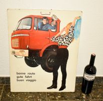 VINTAGE bonne route GUTE FAHRT buon viaggio W-KARTON Lyon