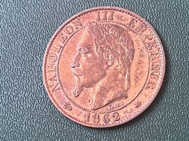 Frankreich Münze 5 Centimes Napoleon III 1862