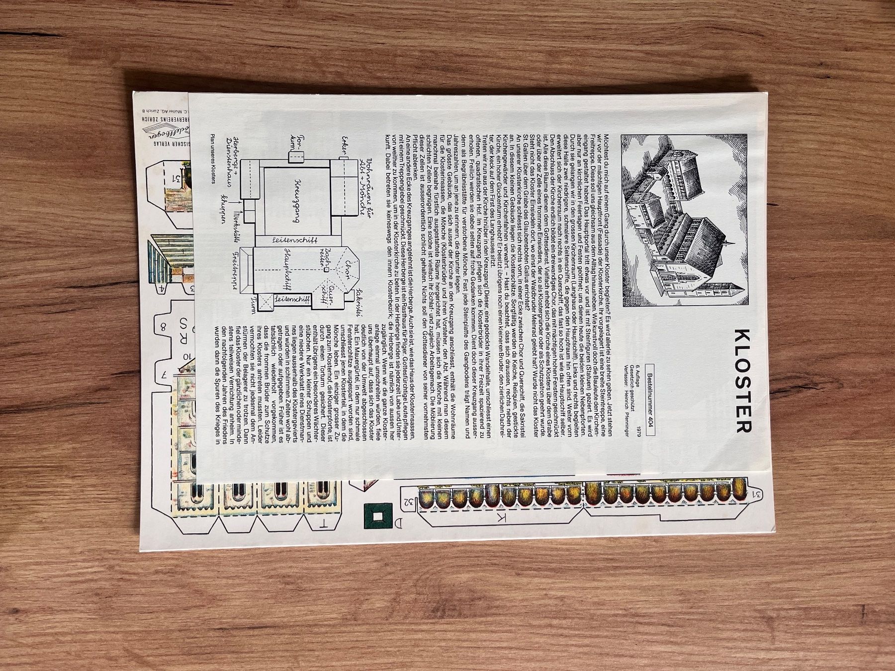 Kit bricolage: 1 Modellbogen Pädagogischer Verlag Kloster – Usato da Büsserach venduto da bor_s88m