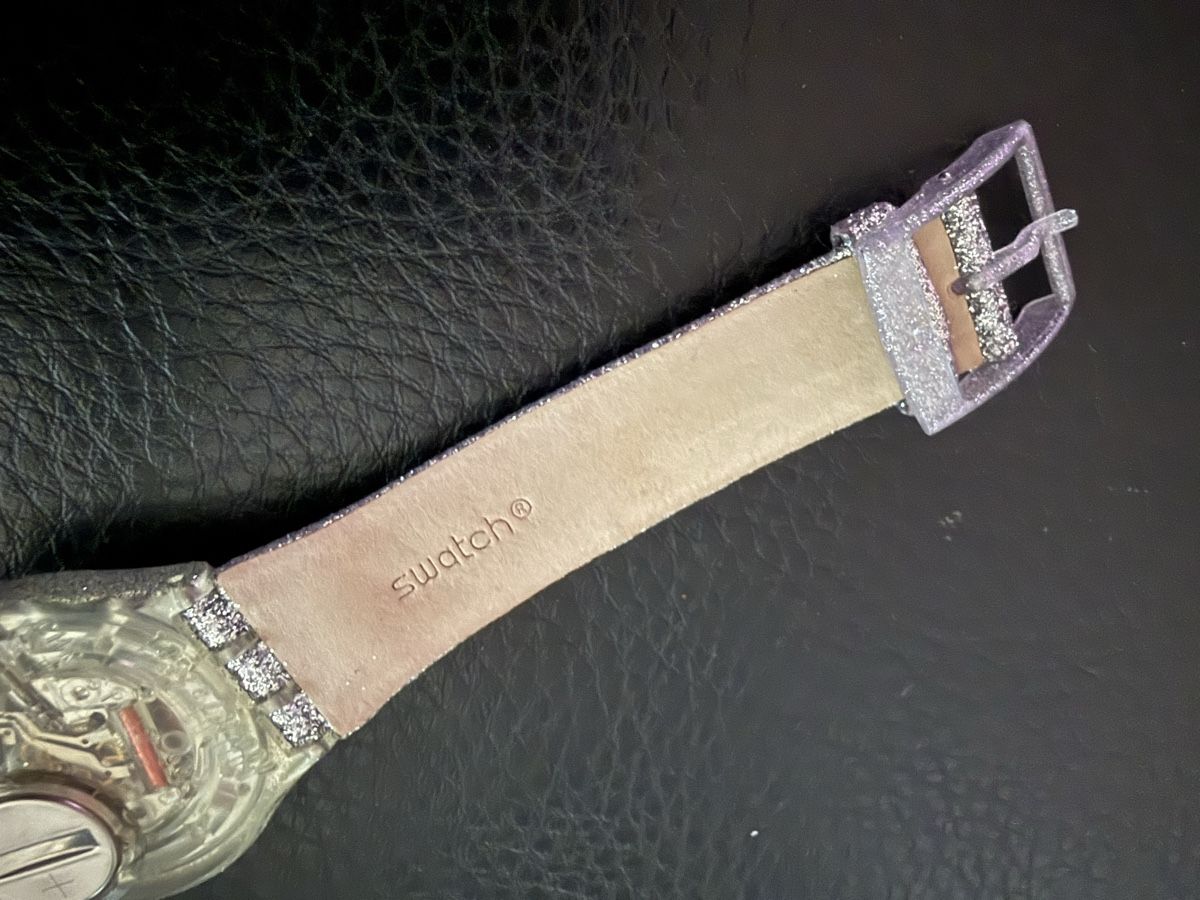 Swatch Uhren: Swatch Uhr mit Glitzer Armbanduhr – Gebraucht aus Goldach von Donpancho 4