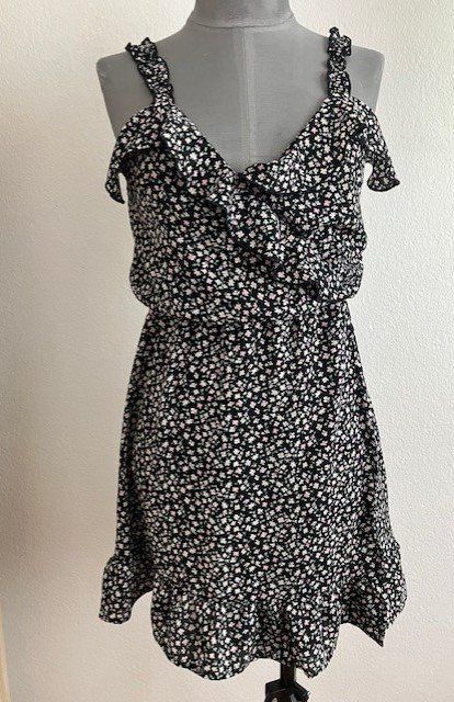 H&M Vestiti: Robe d'été noire à fleurs, taille 36, neuve – Nuovo e nell'imballaggio originale da Gampelen venduto da Mari60