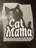 Bügelbild DTF 14x19cm „Cat Mama“ Katze