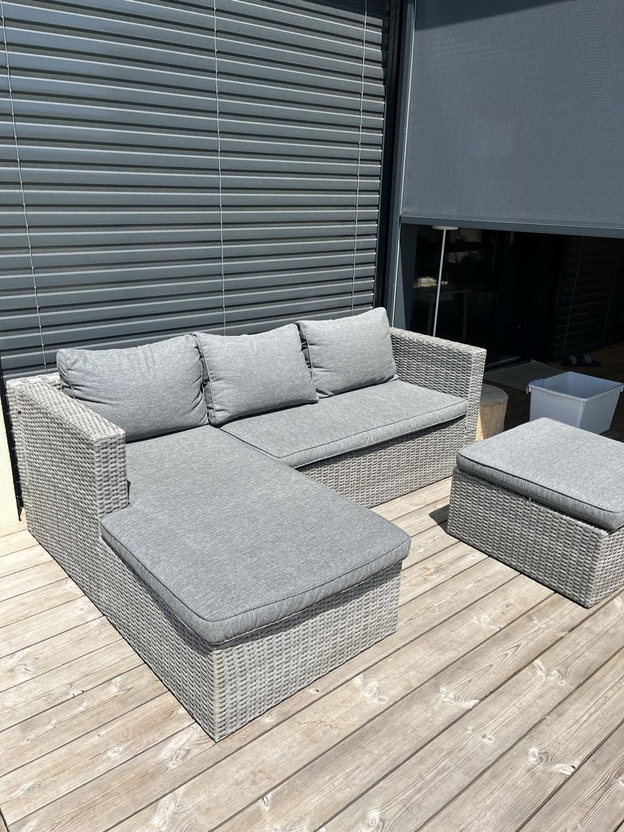 Sofas: Rattanlounge dunkelgrau – D'occasion à Solothurn par javivax 3