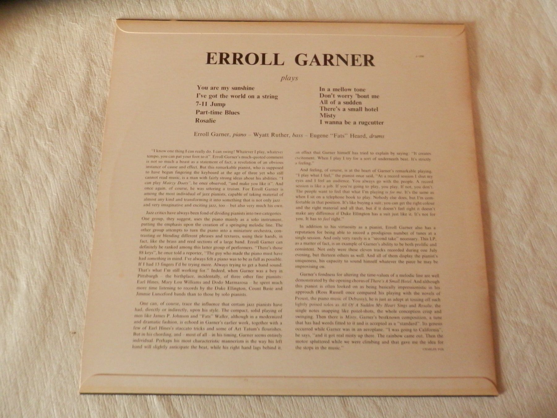 Dischi in vinile: LP Erroll Garner Piano – Usato da Weiach venduto da weiach81 1