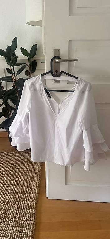 Camicette: ZARA classic Bluse weiss - Grösse M – Usato da Adliswil venduto da valeria_e