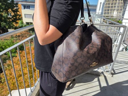 Coach Hallie Shoulder Bag in Signature Canvas