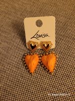 Lovisa Ohrringe, Doppelherz, Gold, Orange