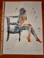 Liquidation !!  Original Akt Gemälde,  23 32 033