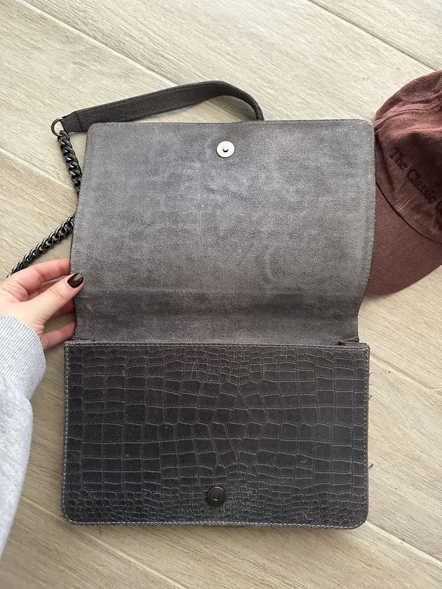 Taschen für Damen: GREY CROCODILE-EFFECT SHOULDER BAG – Neu (gemäss Beschreibung) aus Ascona von effenne 1