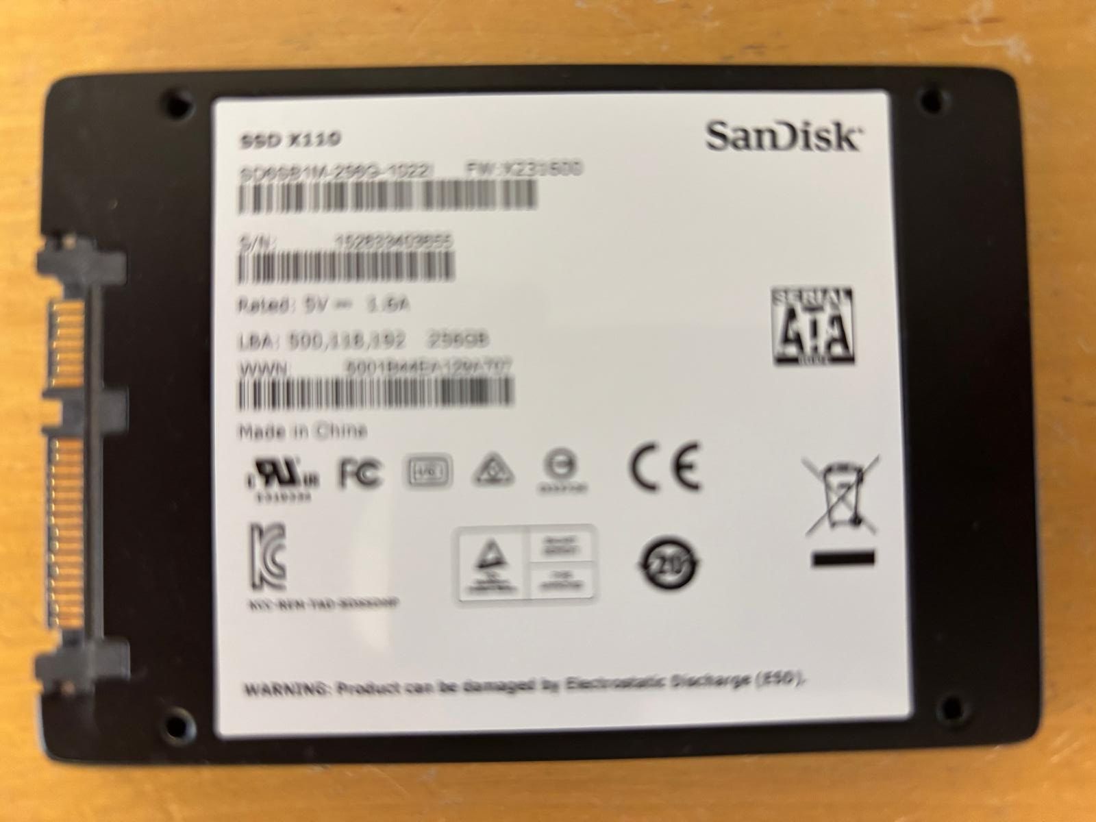 Sandisk Dischi rigidi: ScanDisk X110 SSD 256GB – Usato da Zürich venduto da HarlacherIT 1