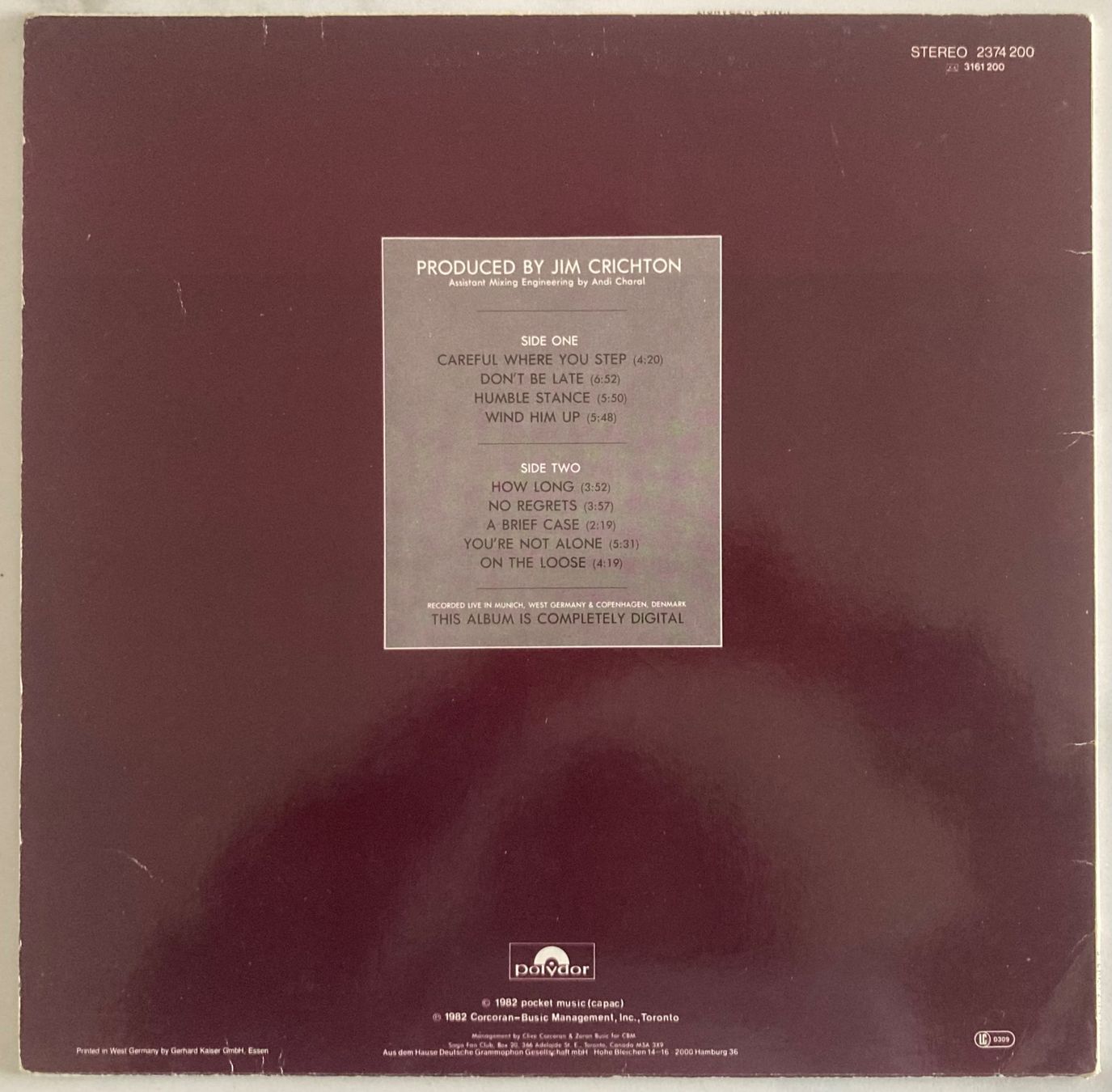 Schallplatten: SAGA - IN TRANSIT – Gebraucht aus Poliez-Pittet von Newtown-Records 1