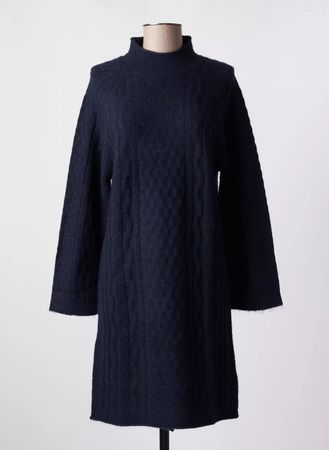 Robe pull Esprit bleu marine en laine mélangée taille S