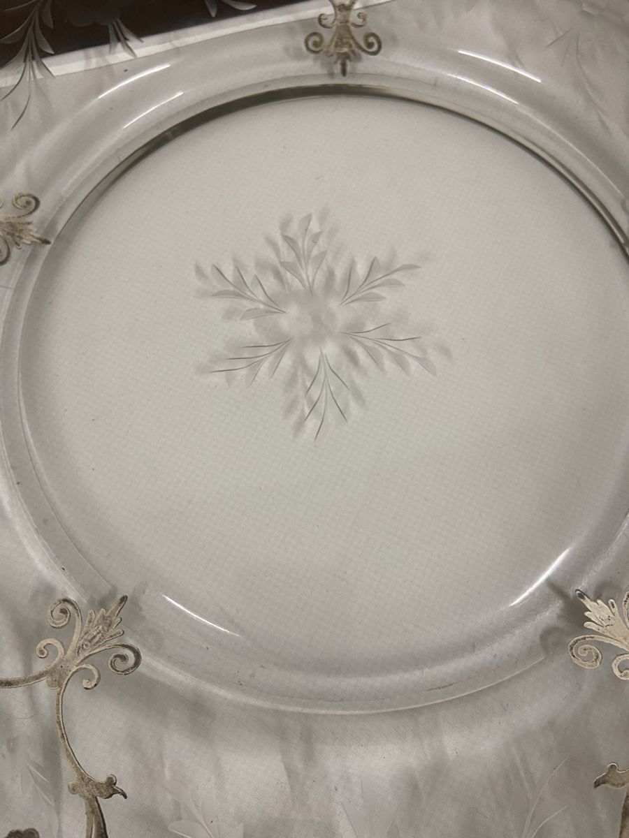 Piatti: Dessertteller, Glas mit Silberdekor, 4 Stk. – Usato da Dietikon venduto da brocki-eyra 5