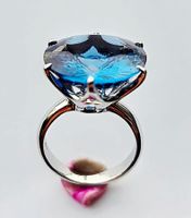 Blau Topas Solitaire Fingerring