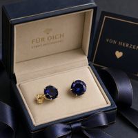 Ohrringe aus gelbgold und Saphir