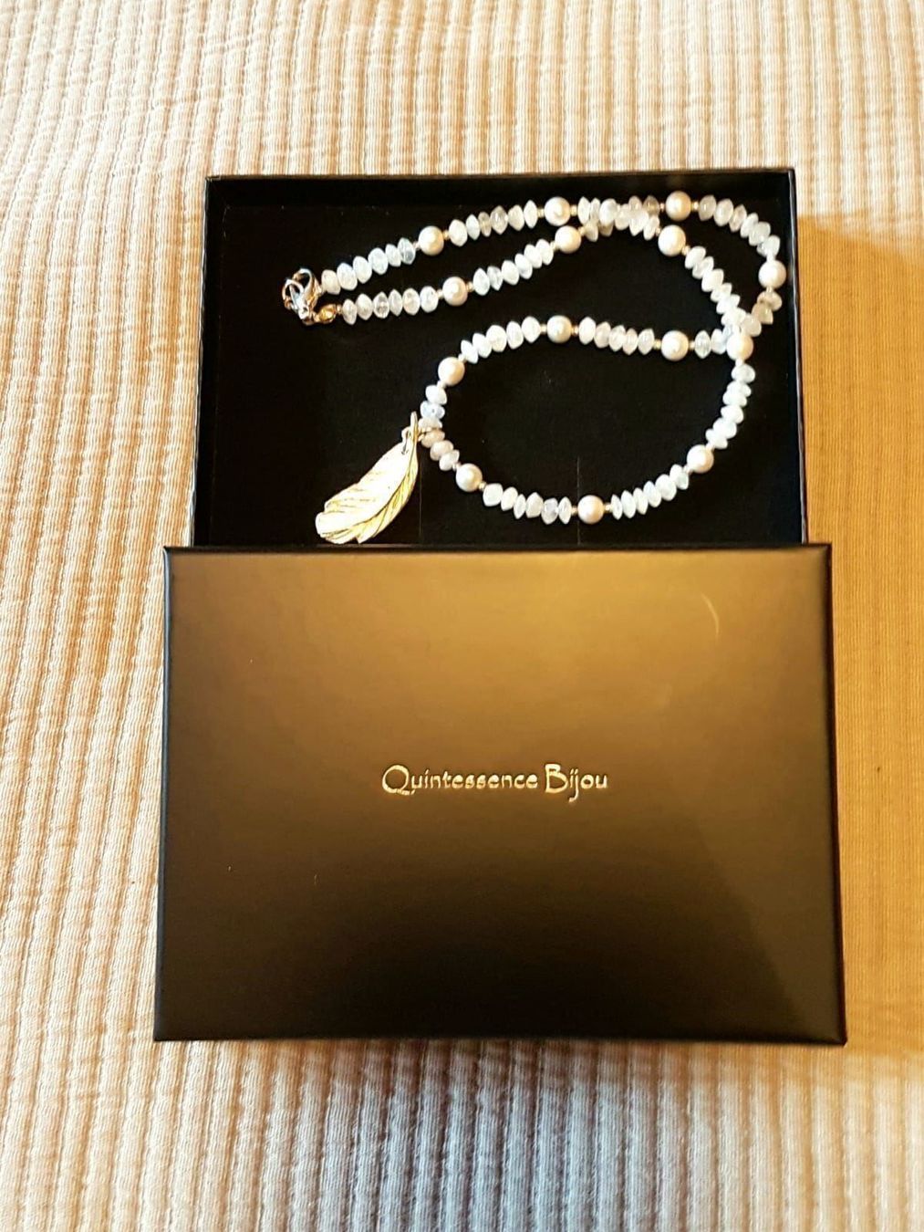 Catenine: Collier pierres de lune, perles & argent – Nuovo e nell'imballaggio originale da Veyrier venduto da Leilazizou 3