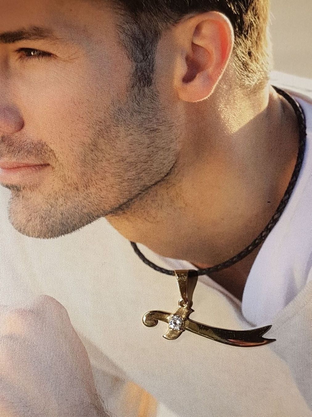 Pendentifs: Schwert/Säbel, Gelbgold + einem Kristall – Neuf (Voir description) à Unterägeri par Altgoldschmuck 2