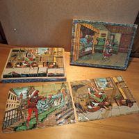 Altes Würfel Puzzle, Thema Märchen