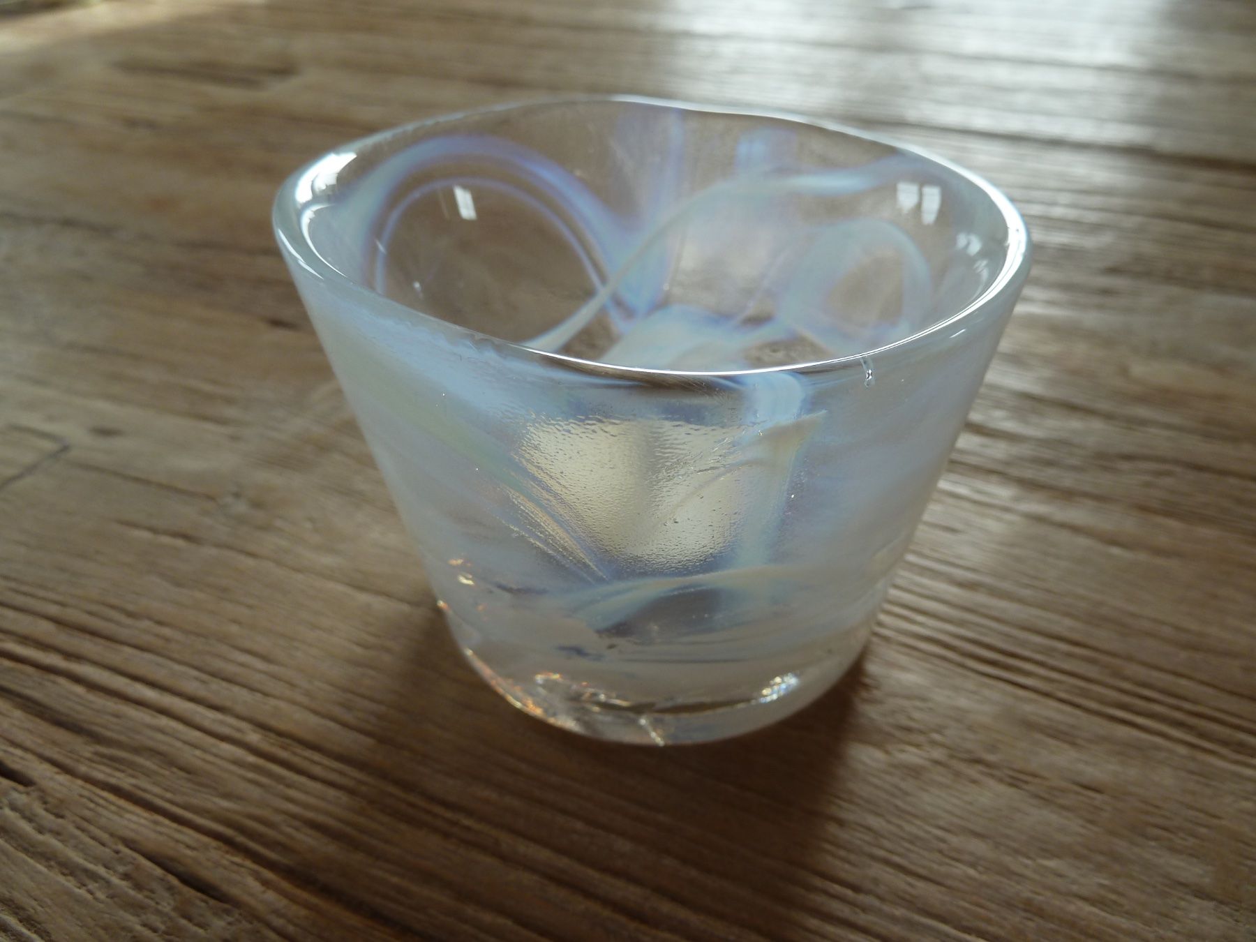 Portacandele: 2 schwedische Teelichthalter aus Glas – Usato da Niederscherli venduto da lama8567 5