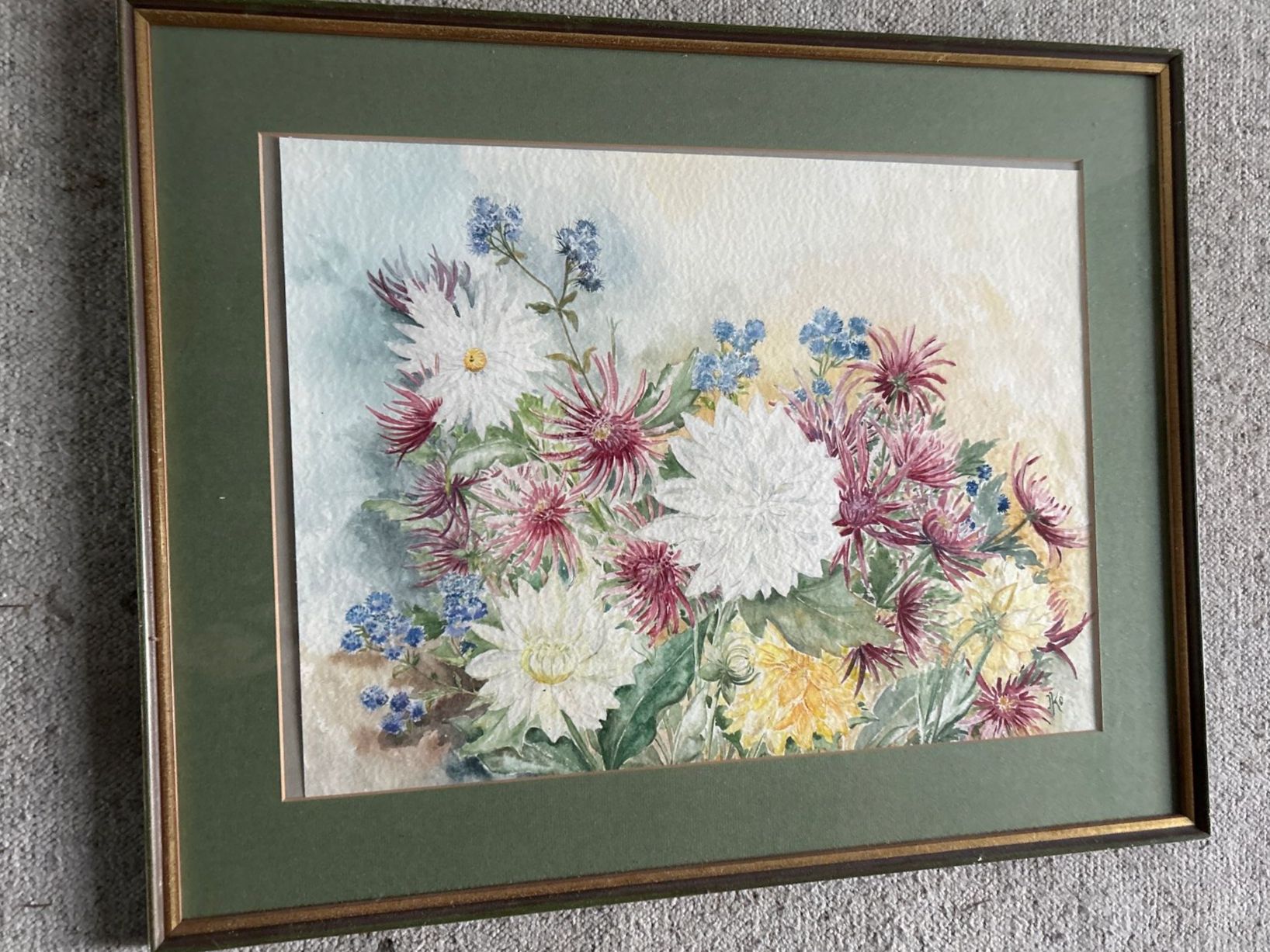 Dipinti: Aquarell Blumenbild gerahmt – Usato da Villnachern venduto da RicardoMary