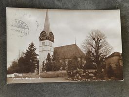 Photo Karte / Kirche in Langnau i.E. Gelaufen 1915