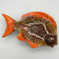 VALLAURIS fischförmige Majolikaschale aus den 60er 70er