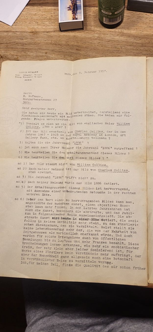 Gemälde: Charles Collins, britisches Ölgemälde  – Gebraucht aus Boll von BollArtAntik 8