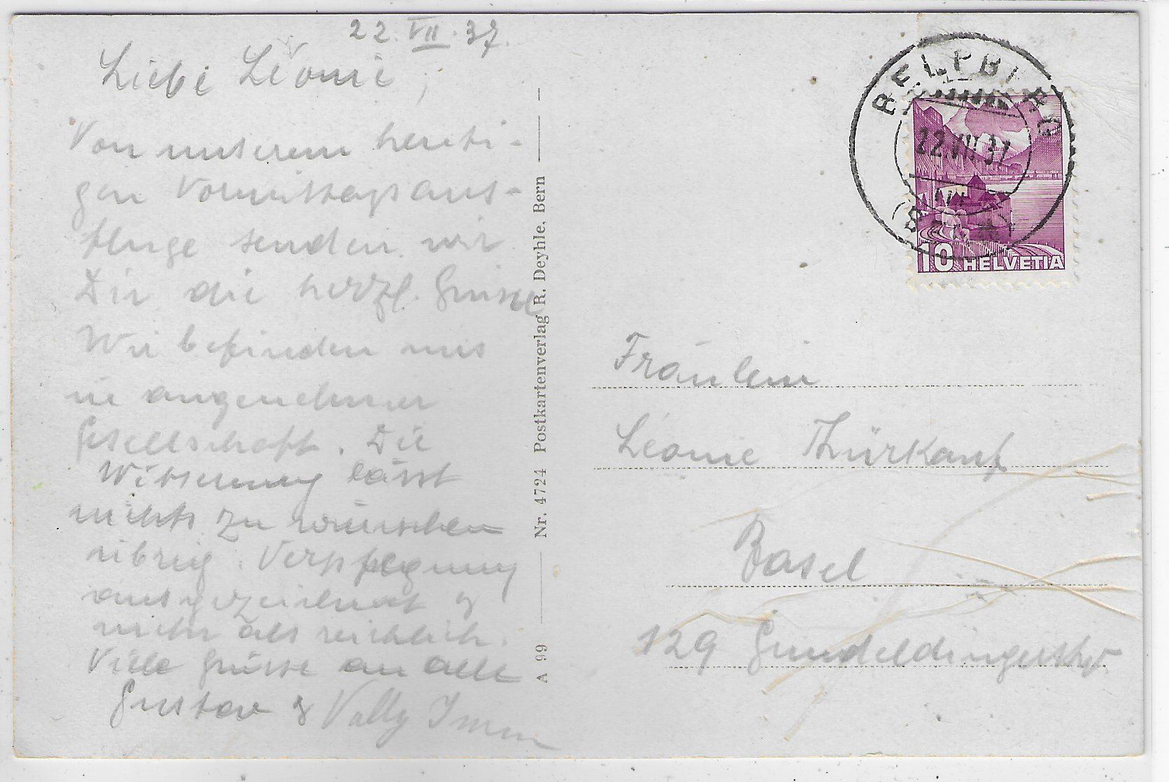 Cartoline postali: Gerzensee - Generalansicht – Usato da Ettingen venduto da Kartenplanet 1