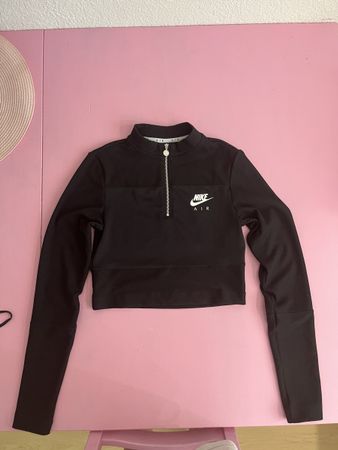 Schwarzes Nike Top mit Reissverschluss