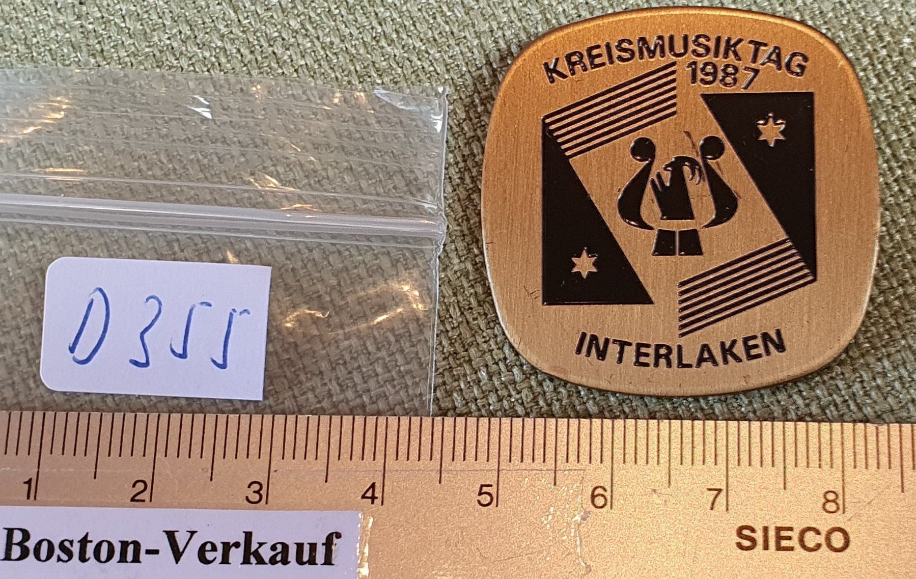 Alle Briefmarken: D355 - Kreismusiktag 1987 Interlaken CH – Gebraucht aus Reinach BL von Boston-Verkauf 3