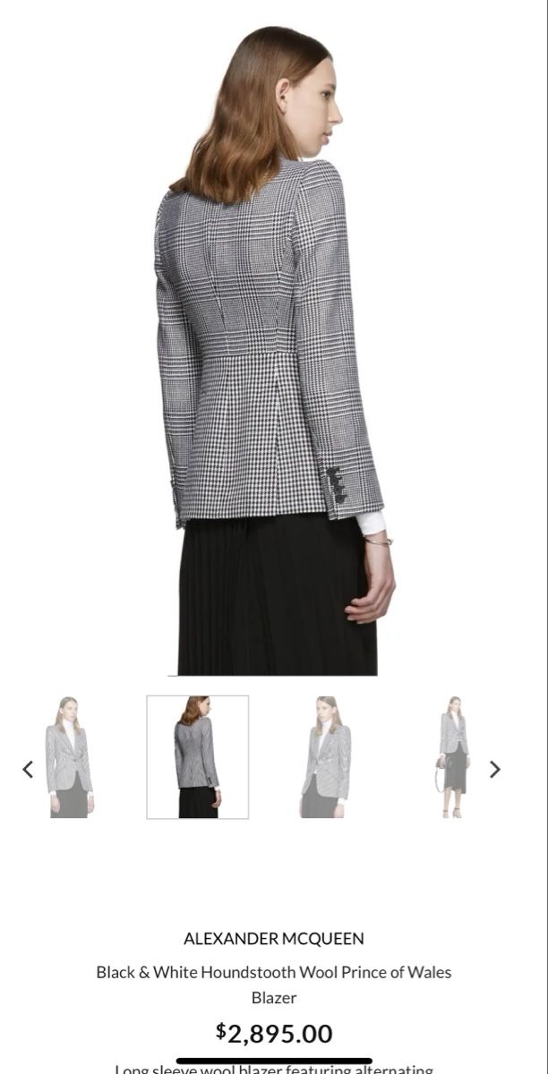 Giacche: Alexander McQueen Houndstooth Wool Blazer – Nuovo (secondo la descrizione) da Zürich venduto da Heisenberg27 1