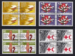 1986 kompl. Satz Werbemarken II 4er-Bl. ⊞ 727-730 ET-gest. ʘ
