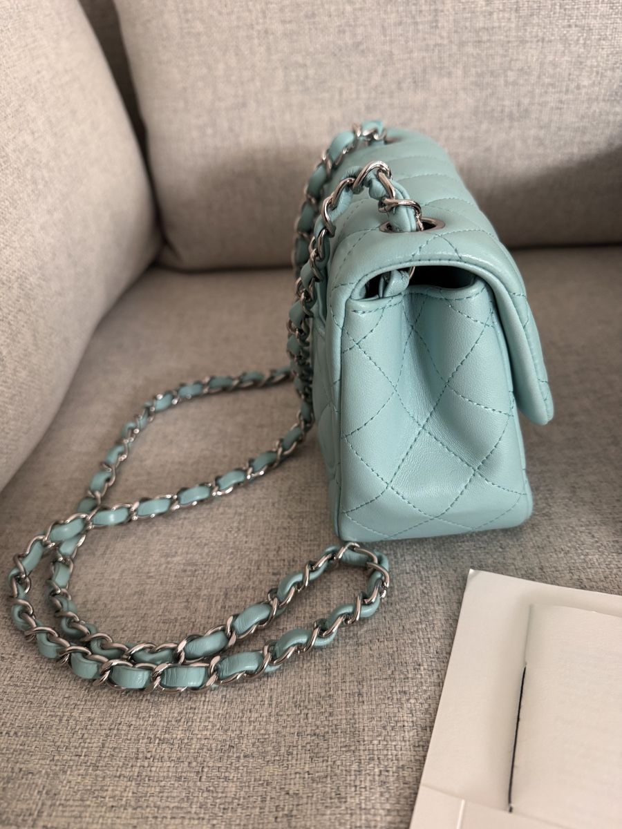 Chanel Borse da donna: Chanel Mini Flap Bag - Tiffany Blue – Usato da Therwil venduto da as_good_as_new 1