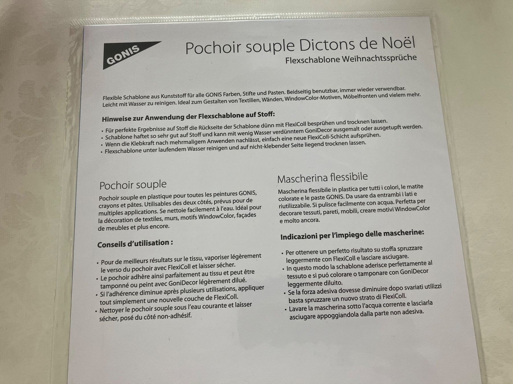 Schablonen: Gonis Flexschablonen – Neu und originalverpackt aus Alpnach Dorf von heysheep 1