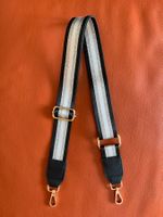 Schulterriemen für Handtaschen (Schwarz & Silber & Weiss)