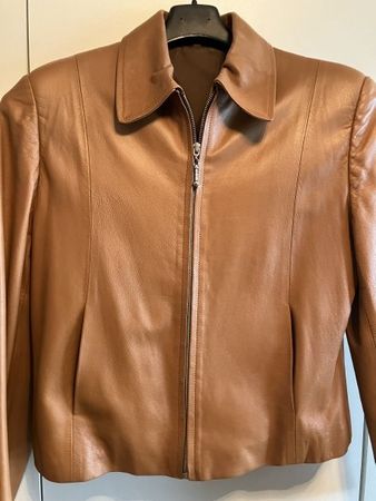 Lederjacke in Braun, Grösse 40/42, Kurzjacke, Neuwertig