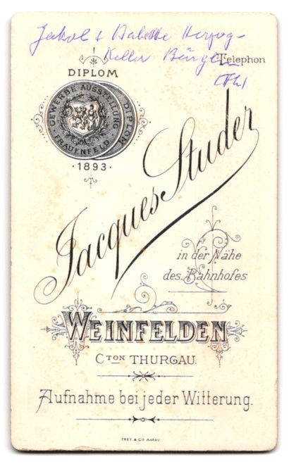 Fotografie &  Plakate: Fotografie Jacques Studer, Weinfelden, E – Gebraucht aus Berlin von bartko-reher 1