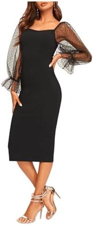 Elegantes schwarzes Kleid von SHEIN Gr. L kaum getragen