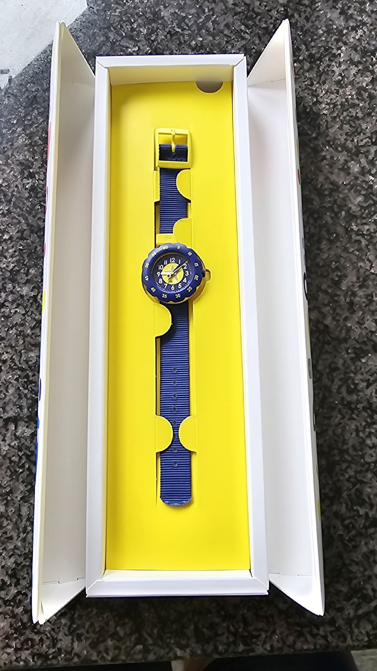 Flik Flak Orologi: Kinderuhr Flik Flak blau neu – Nuovo e nell'imballaggio originale da Weisslingen venduto da Sigib 2